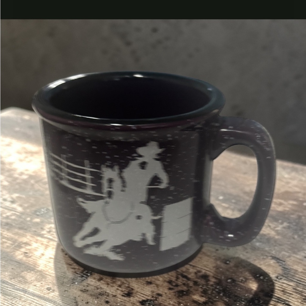 Purple Cowboy Pro Rodeo Hall of Fame Horse Ceramic Coffee Mug